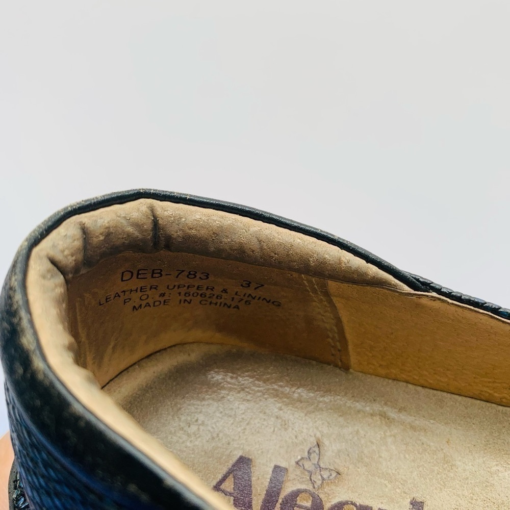 Alegria Debra Navy Python Clogs Size 7/7.5 - image 4